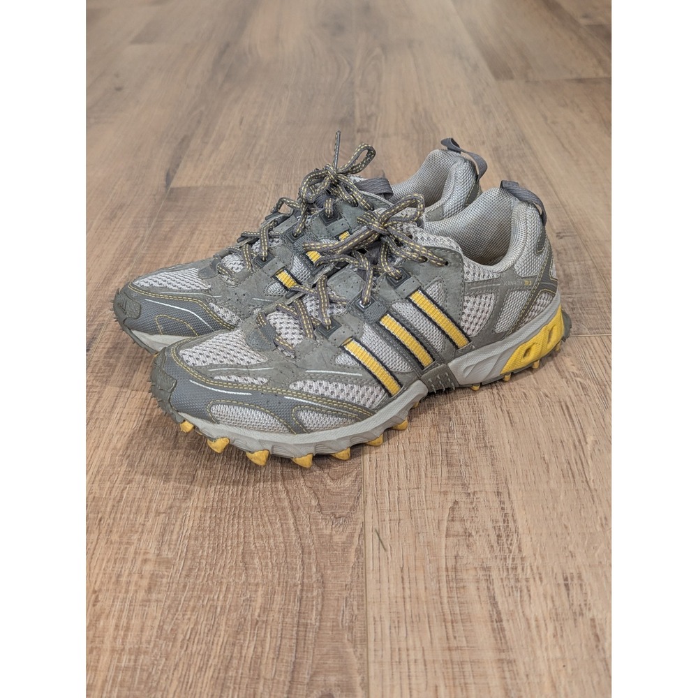 Adidas Kanadia TR 3 Womens 7.5 Gray Yellow Trail Running Shoes Gorpcore G13752